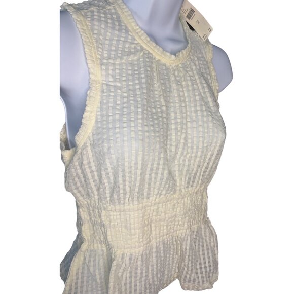 Anthropologie Maeve Smocked Halter Top Ivory, size M NEW - Picture 6 of 9
